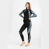 Meta Floral Asymmetrial Basic Swimsuit