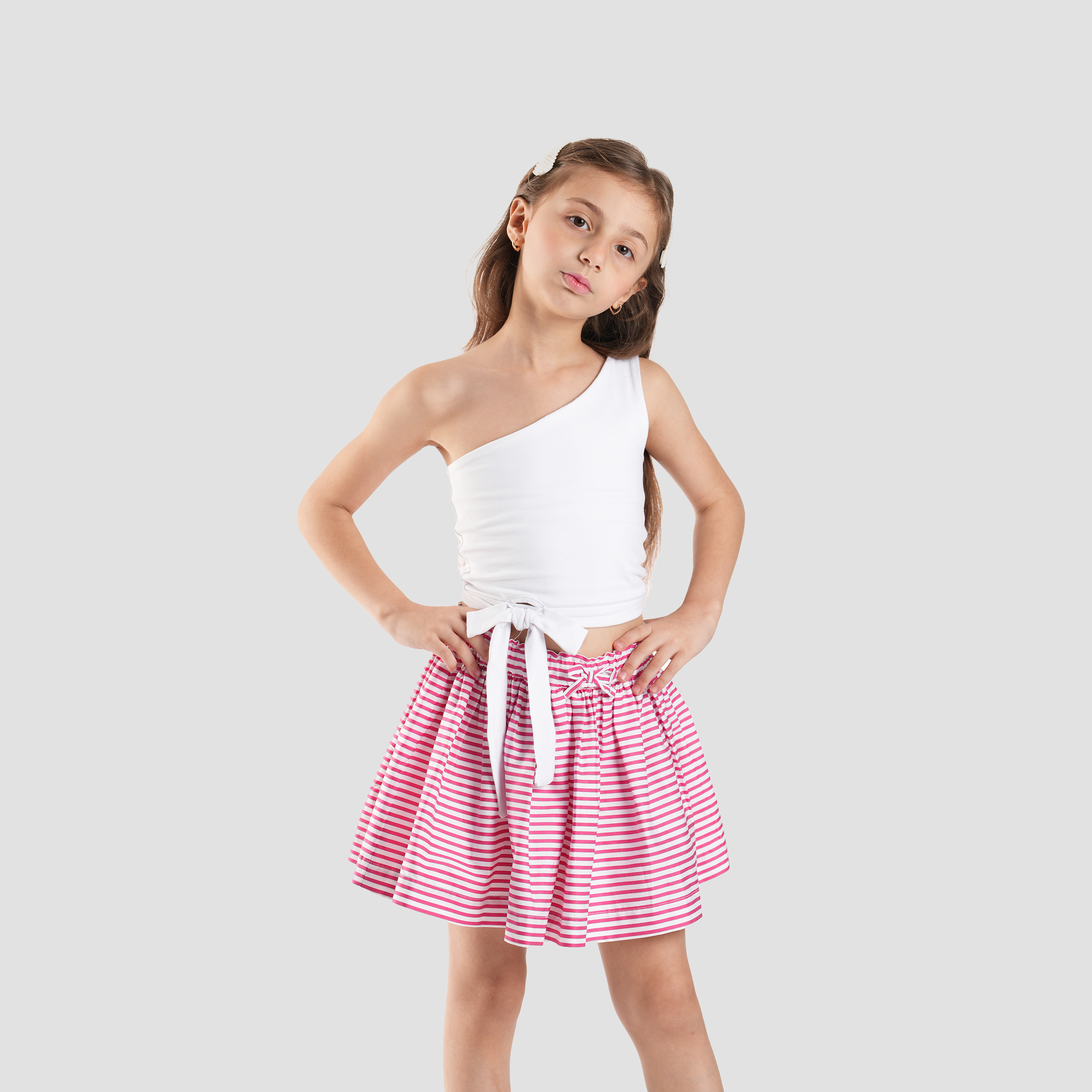 Pink Striped Skirt-GSK-55S - Naga Homme