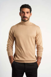 Beige Rounded-Neck Pullover(10) - nagahomme