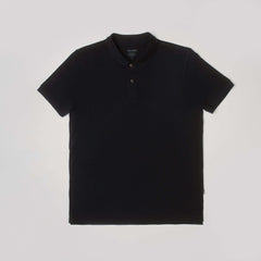 Black Plain Short Sleeves Polo(103) - nagahomme