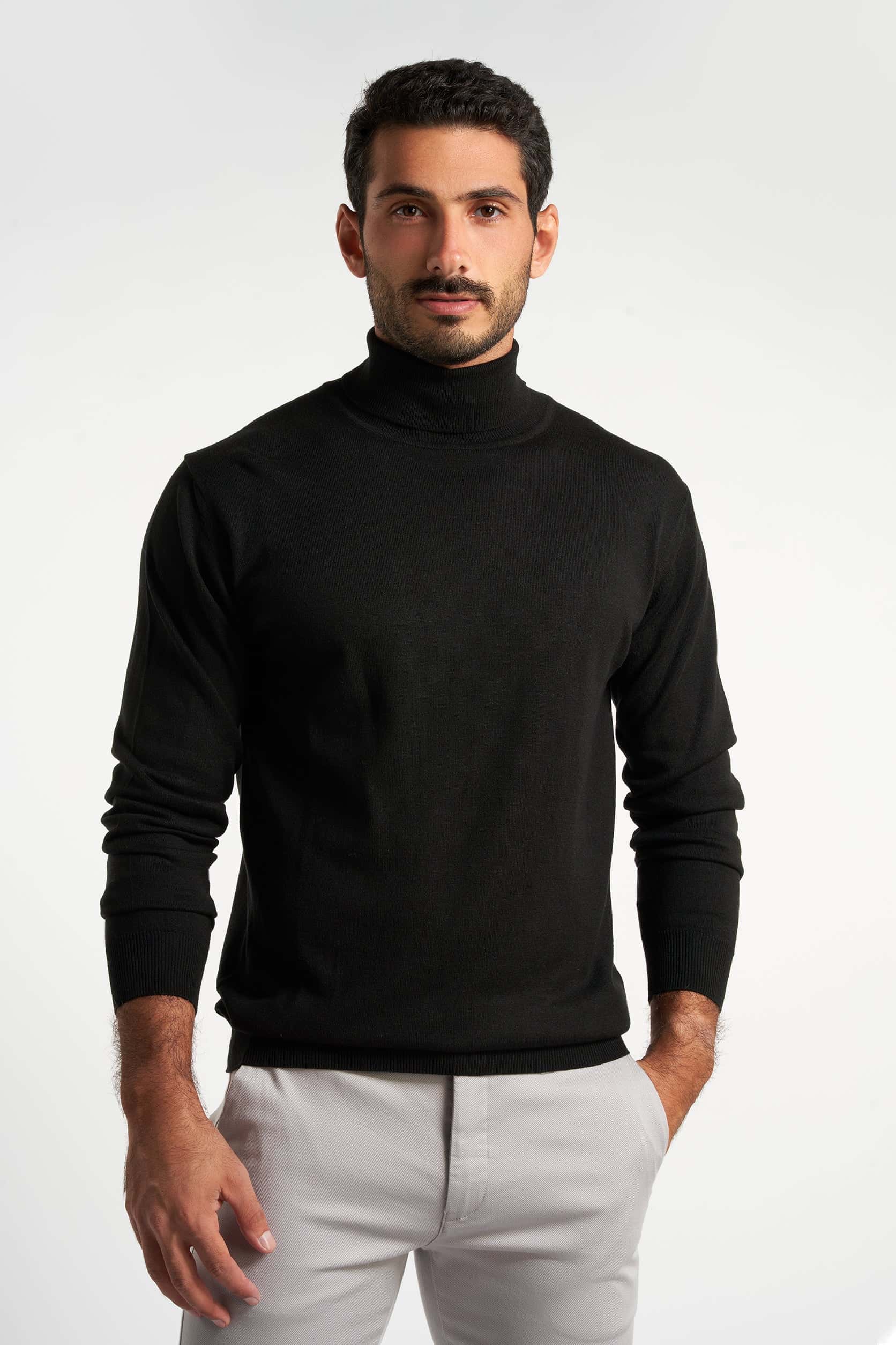 Black Rounded-Neck Pullover(10) - nagahomme