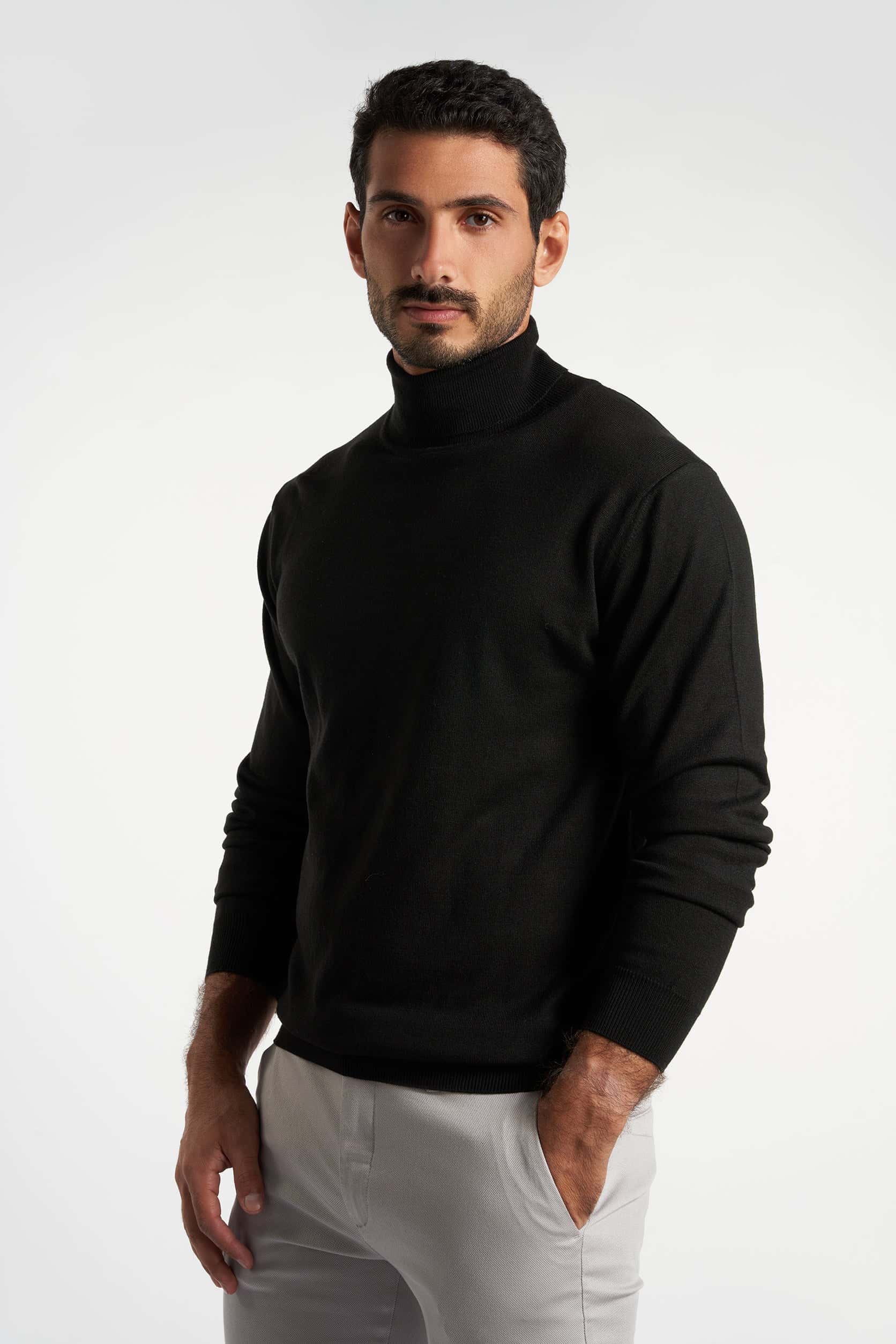 Black Rounded-Neck Pullover(10) - nagahomme