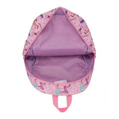 Shiny Fabric Rose Pink Backpack