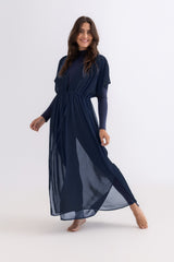 Chiffon Dress - Navy