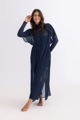 Chiffon Dress - Navy