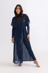 Chiffon Dress - Navy
