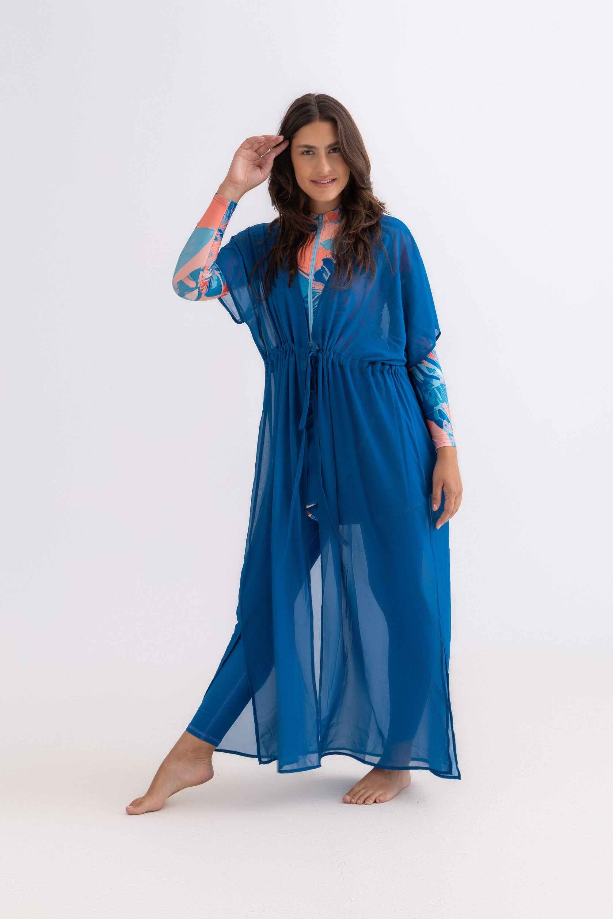 Chiffon Dress - Petroleum