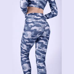 Smoke Grey Camo Printed Leggings