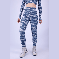 Smoke Grey Camo Printed Leggings