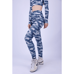 Smoke Grey Camo Printed Leggings
