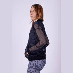 Mesh See-Through Black Jacket