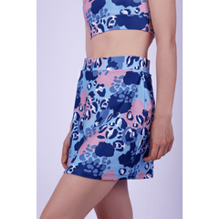 Colorful Leopard Printed Tennis Skort