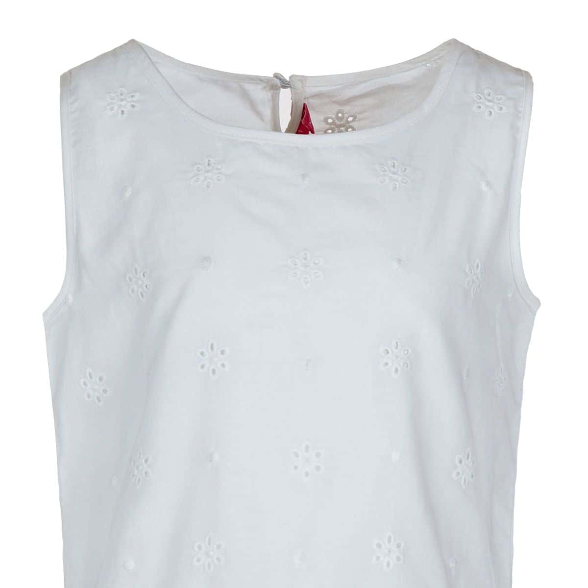 Girls Sleeveless Embroidered Ruffle Top(54) - nagahomme