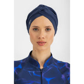 Midnight Blue Sleek Swim Turban
