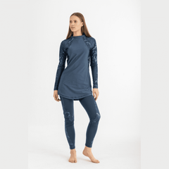 Deep Green Asymmetrial Basic Swimsuit