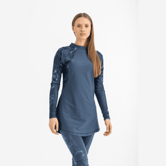 Deep Green Asymmetrial Basic Swimsuit