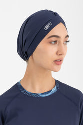Sleek Swim Turban Navy