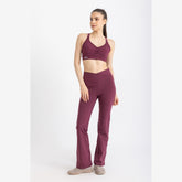 V-Flare Leggings -Crushed Violets