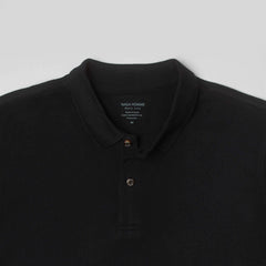 Black Plain Short Sleeves Polo(01)