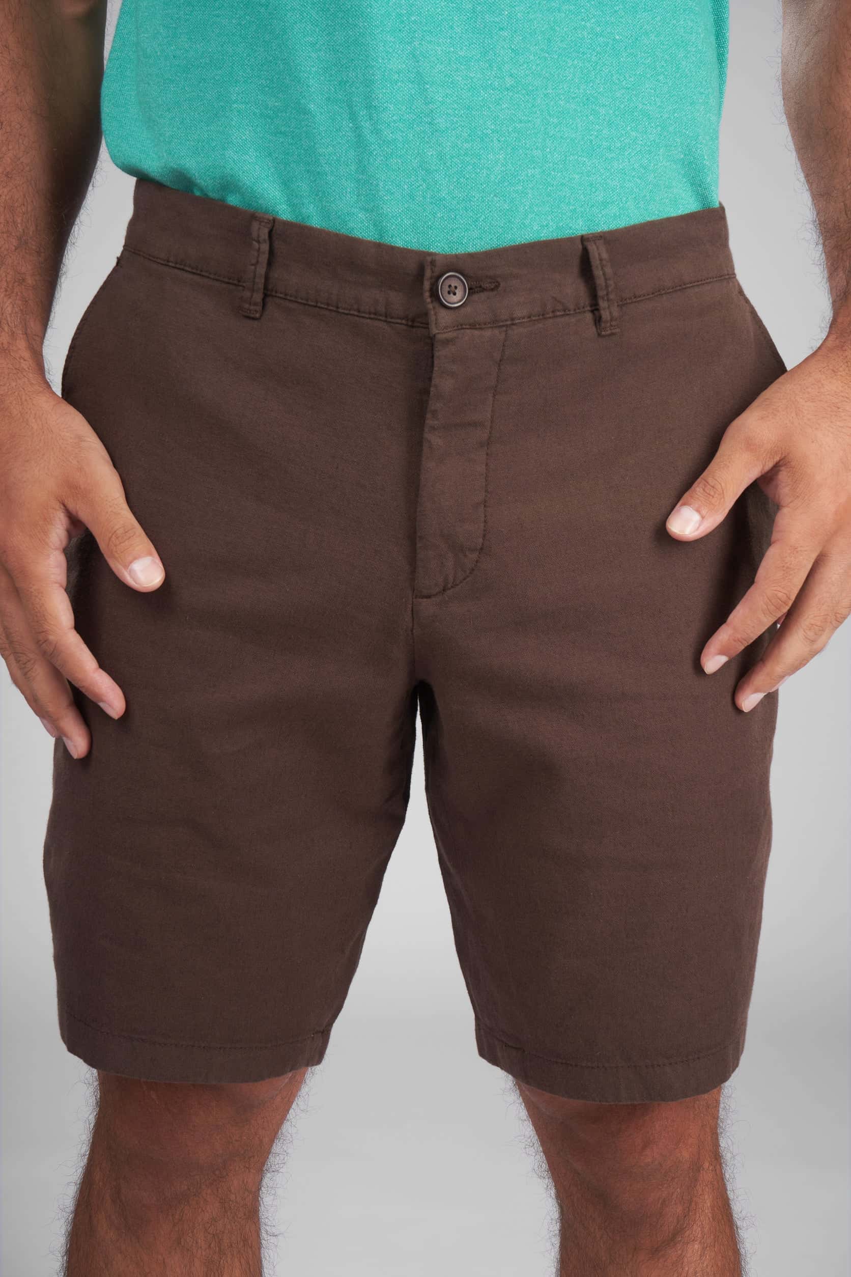 Brown Linen Shorts(32) - nagahomme