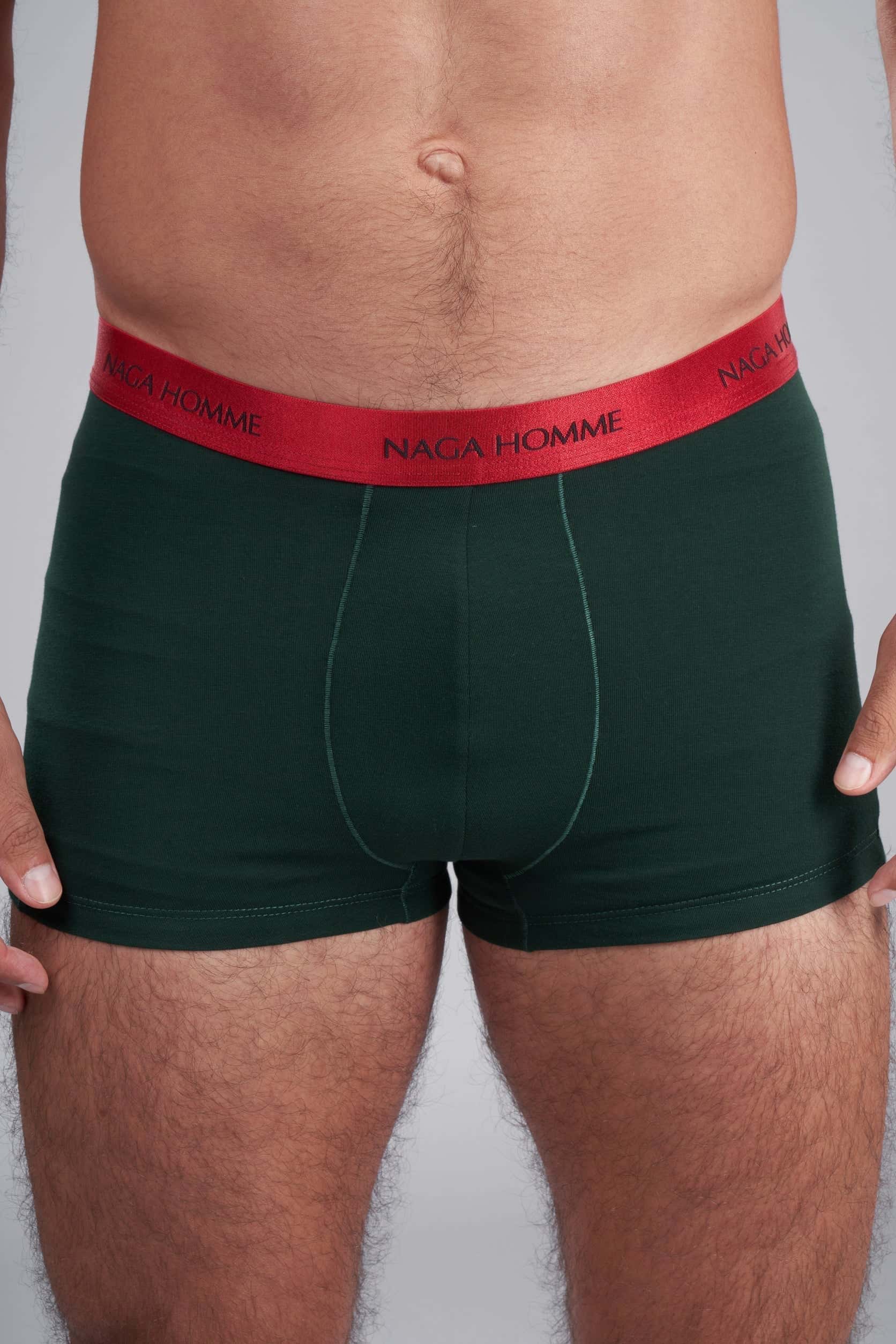 Plain Boxer Cotton With Elastic Waist - Naga Homme