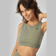 Vigor Seamless Croptop in Olive