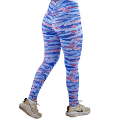 High Waisted Purple Stripe Leggings