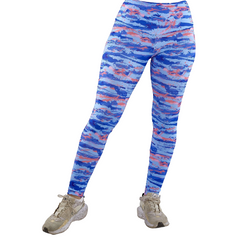 High Waisted Purple Stripe Leggings