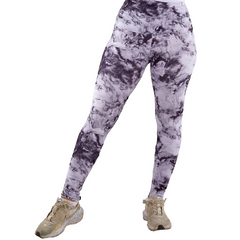 High Waisted White Marble Leggings