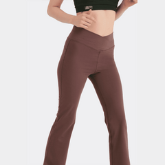 V-Flare Leggings - Deep Mahogany