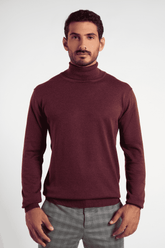 Maroon Rounded-Neck Pullover(10) - nagahomme