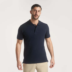 Navy Plain Short Sleeves Polo|(103) - nagahomme