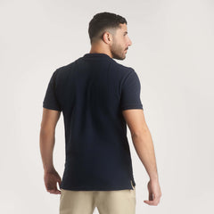 Navy Plain Short Sleeves Polo|(103) - nagahomme