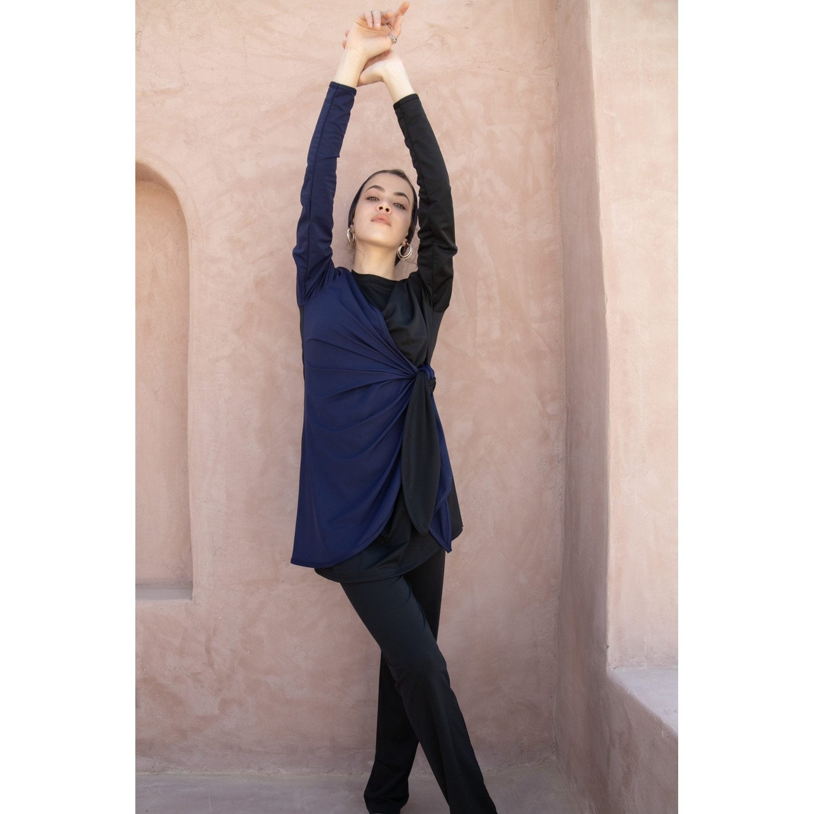 Nubia Black/Navy Swimsuit - Sporty Pro