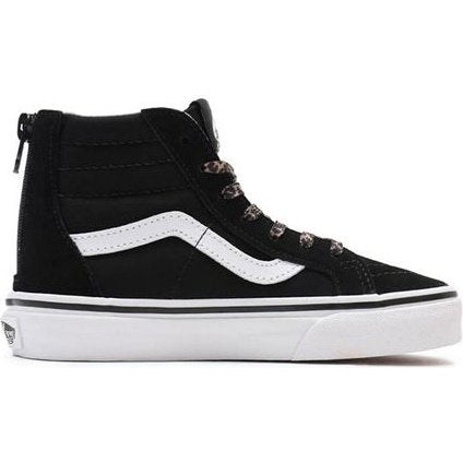 Vans Kids SK8-HI Zip Leopard Fur Heart Shoes