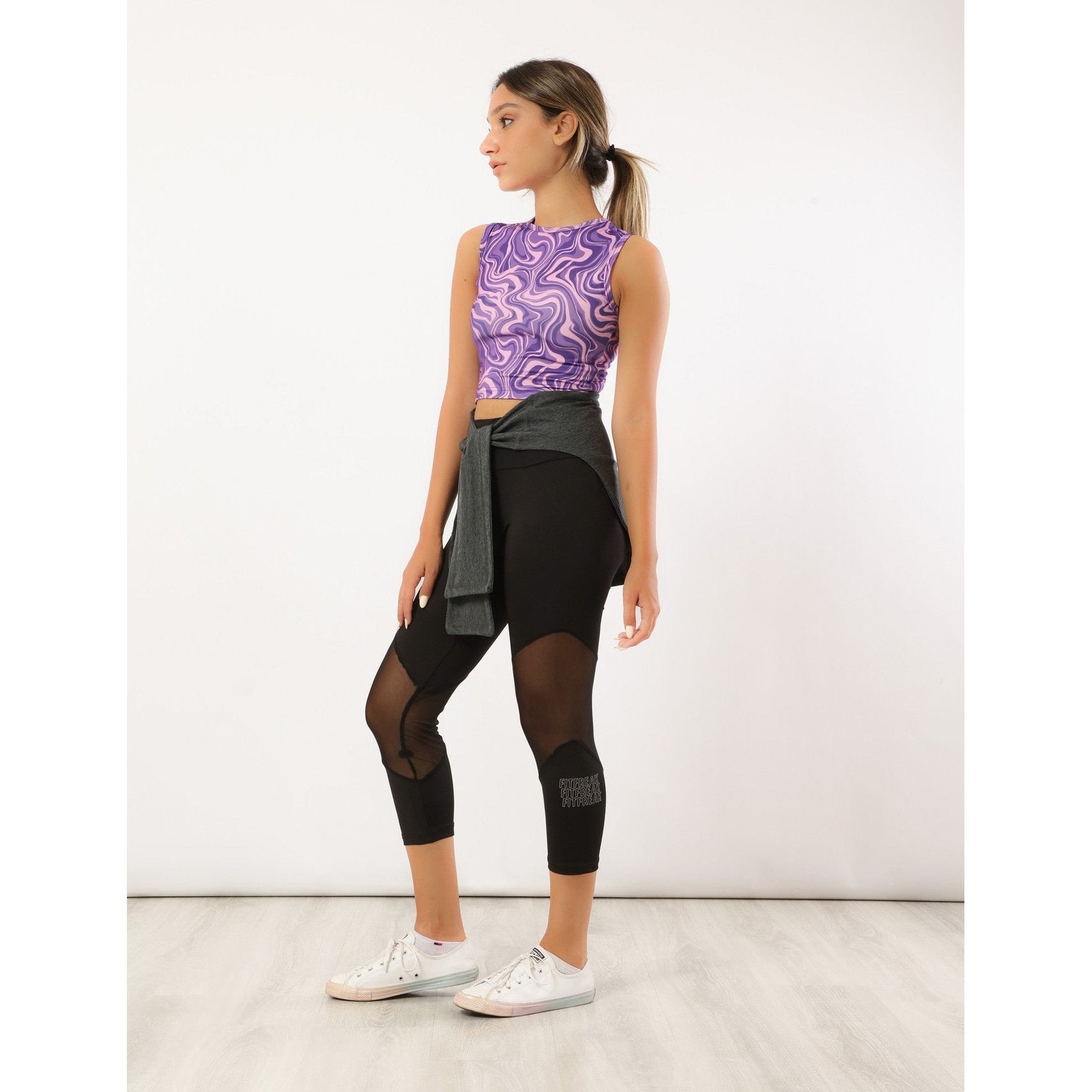 Dark Gray Heather Hip Cover With Sleeves - Sporty Pro