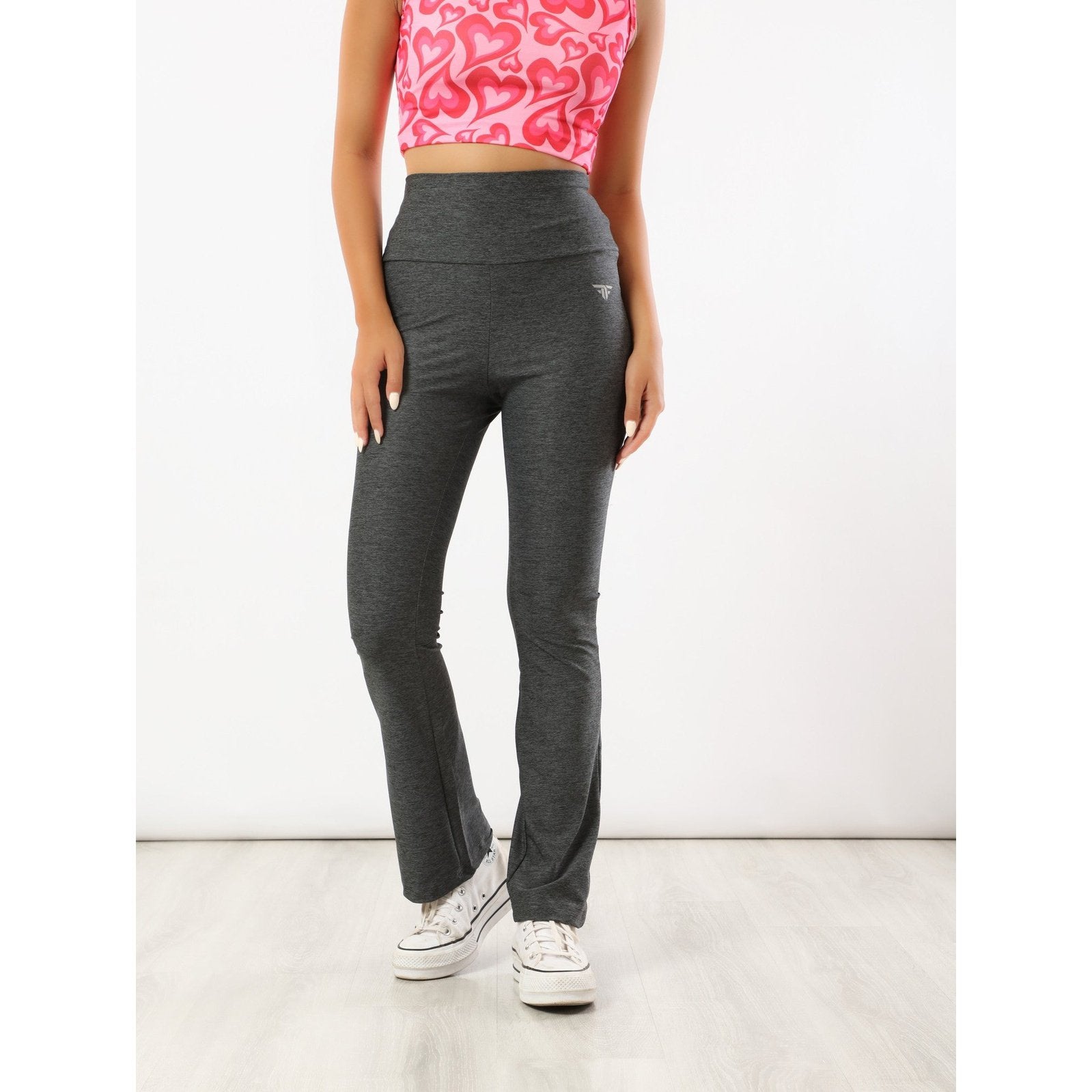 Dark Gray Yoga Flare Pants - Sporty Pro