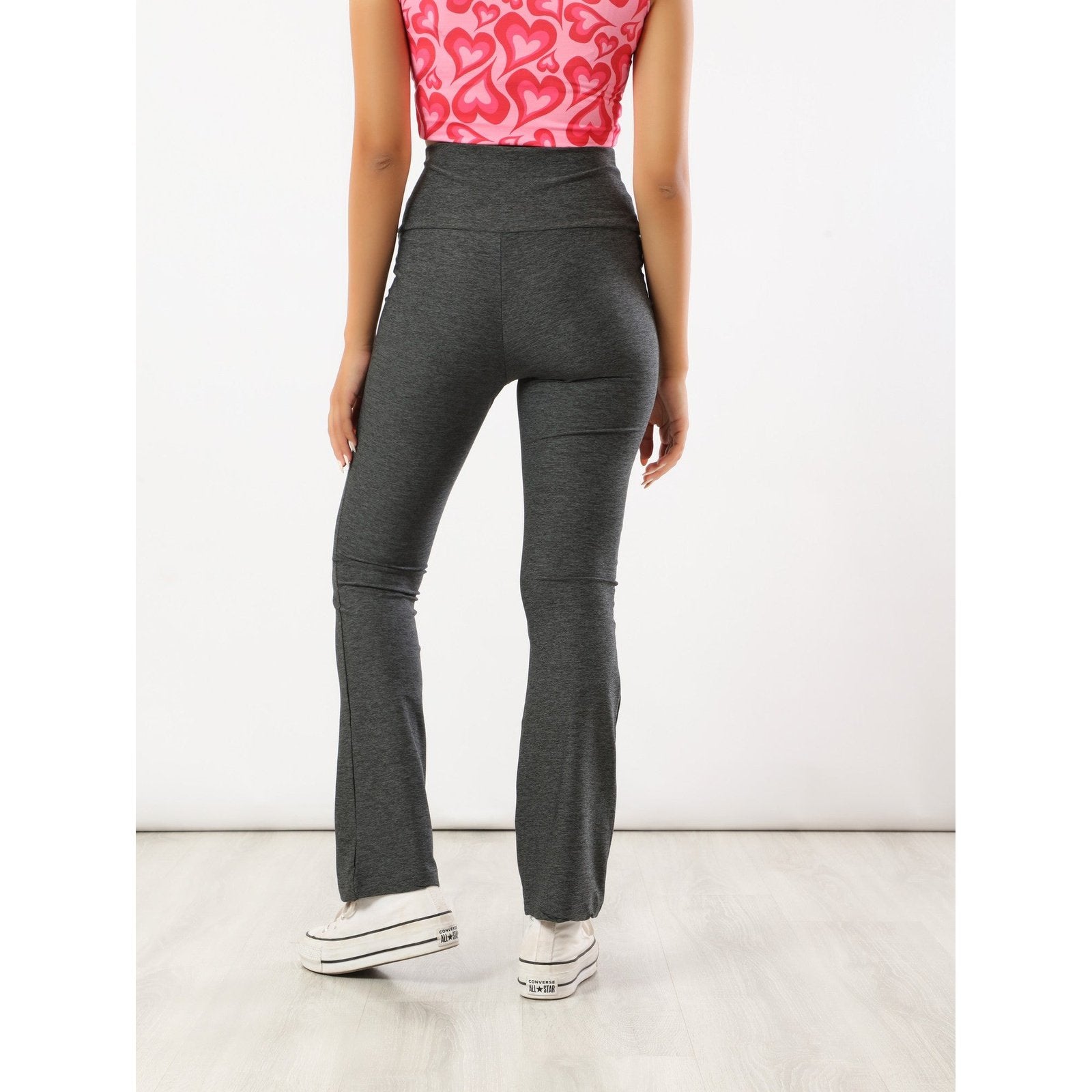 Dark Gray Yoga Flare Pants - Sporty Pro