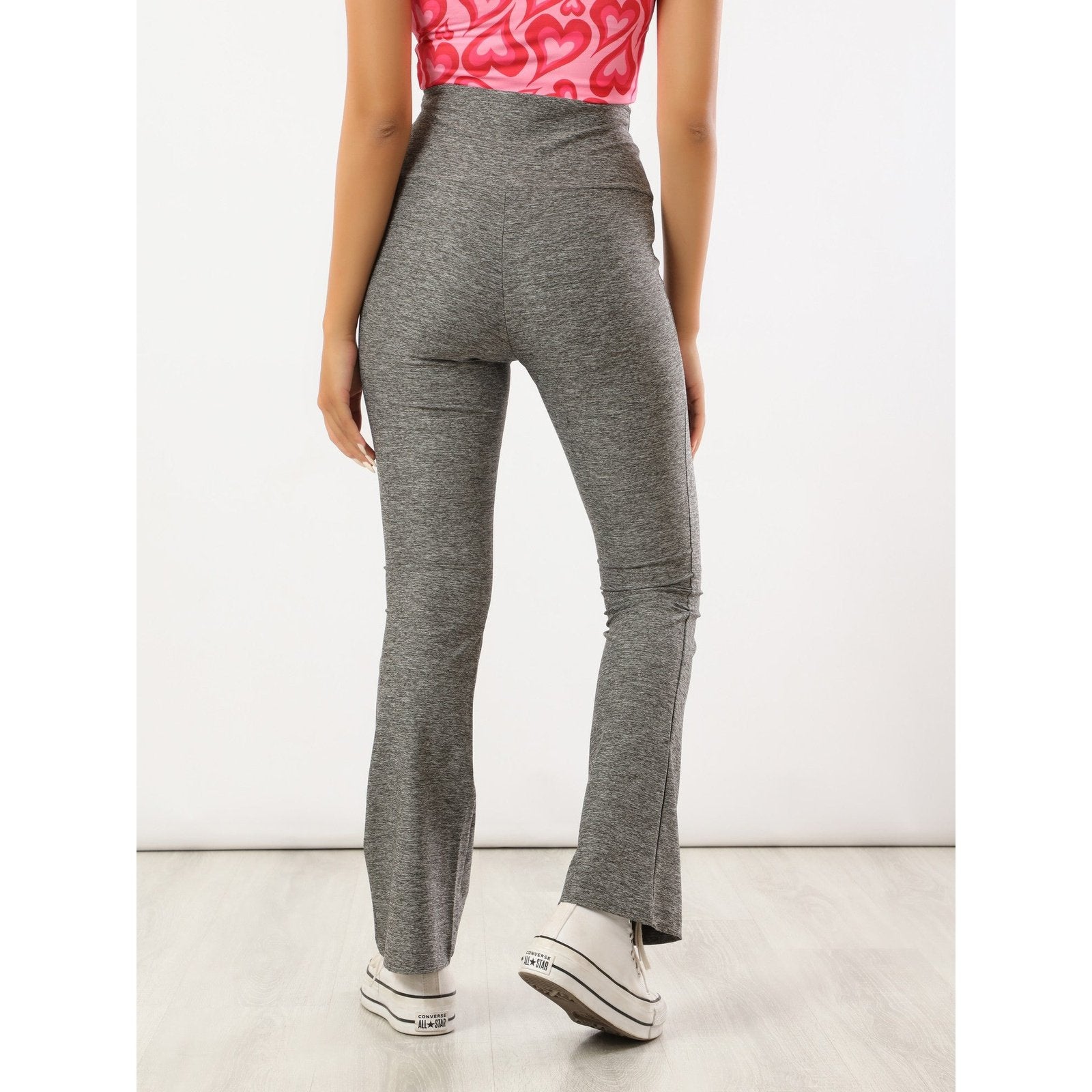 Light Gray Yoga Flare Pants - Sporty Pro