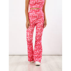 Heart Flared Printed Trousers - Sporty Pro
