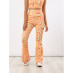 Swirl Flared Printed Trousers - Sporty Pro