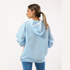 Oversized Blue Half Zipper Waterproof Jacket - Sporty Pro
