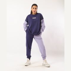 Oversized Two Toned Set In Dark Blue - Sporty Pro