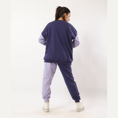 Oversized Two Toned Set In Dark Blue - Sporty Pro