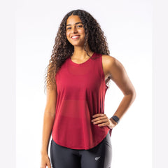 Lightweight Tank Top in Burgundy - Sporty Pro