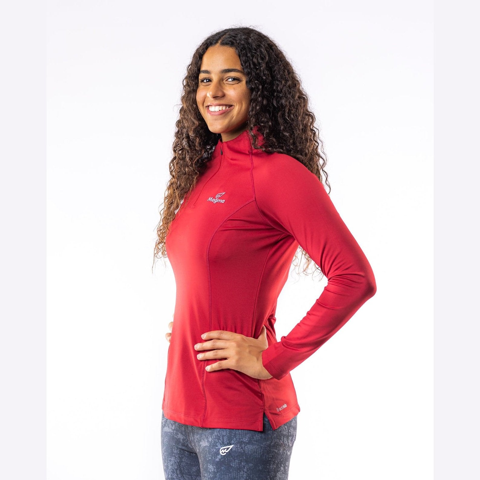 Quick Dry Quarter Zipper in Red - Sporty Pro