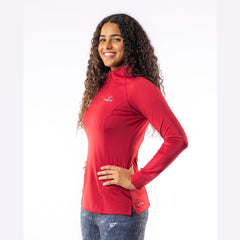 Quick Dry Quarter Zipper in Red - Sporty Pro