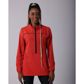 Red Half Zipper Wind Breaker - Sporty Pro