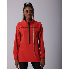 Red Half Zipper Wind Breaker - Sporty Pro