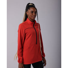 Red Half Zipper Wind Breaker - Sporty Pro